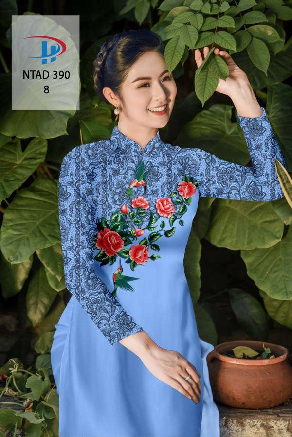 Vải Áo Dài Hoa Hồng AD NDAD390 71